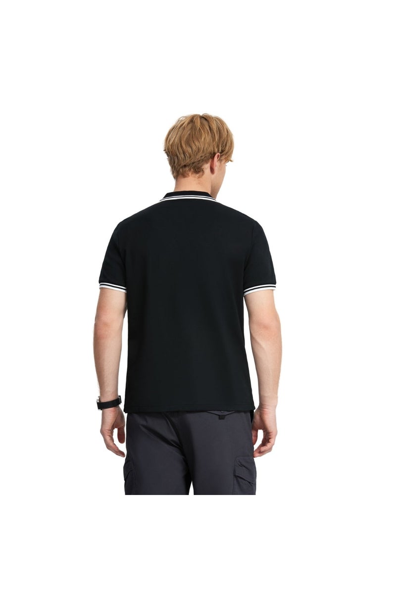 GIORDANO Black Regular Fit Polo Shirt for Men - Image 4